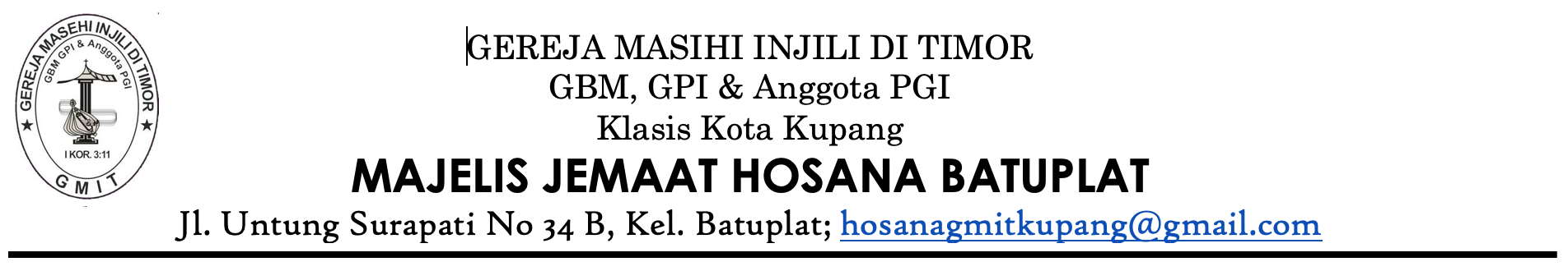 KOP Resmi GMIT Hosana Batuplat